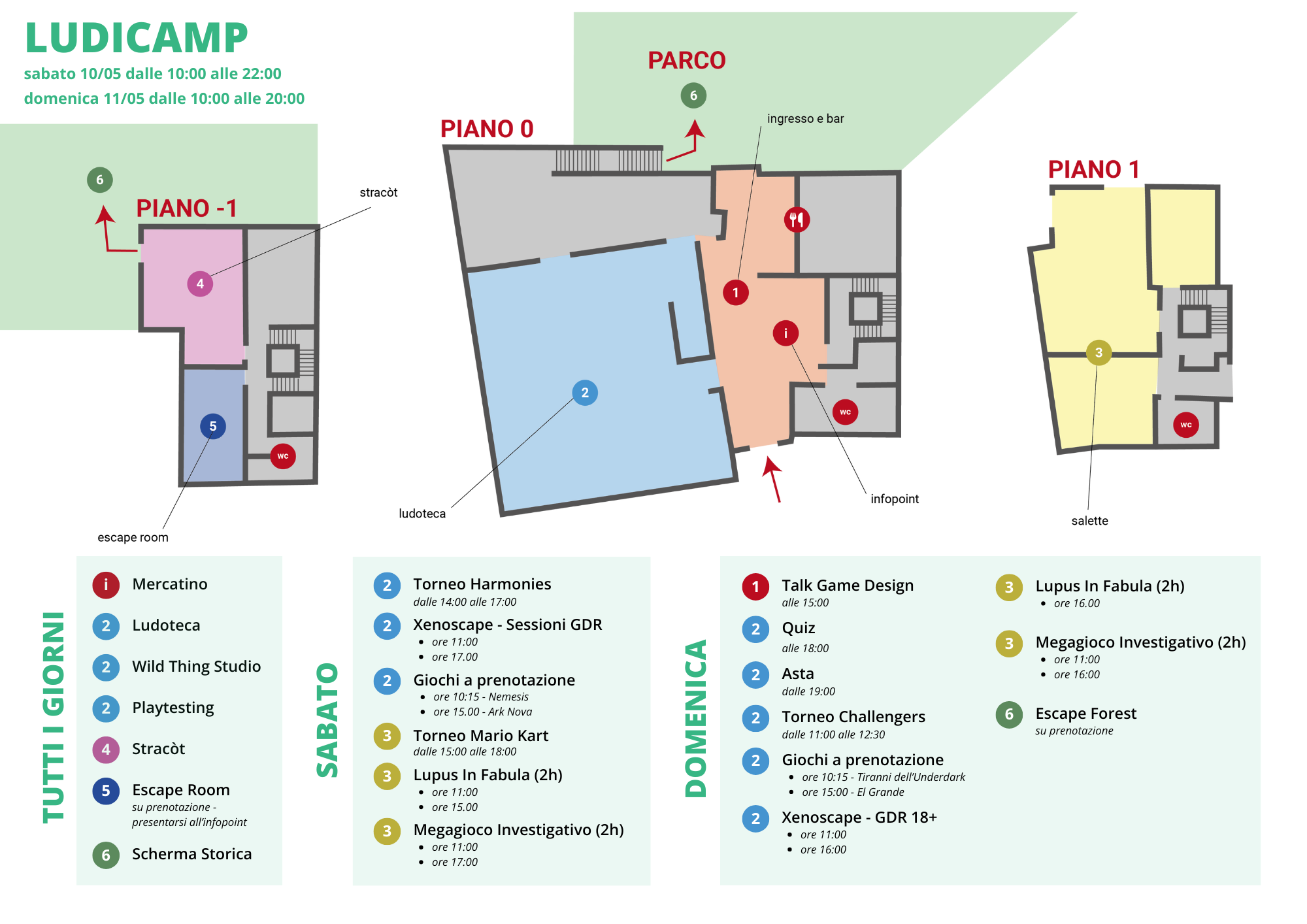mappa e programma ludicamp 2025