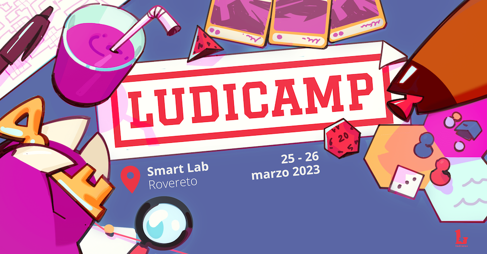 Ludicamp Quarta Edizione il 25 e 26 marzo 2023 al Centro Giovani SmartLab di Rovereto